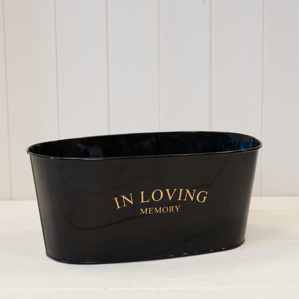 Black Zinc Memorial Trough
