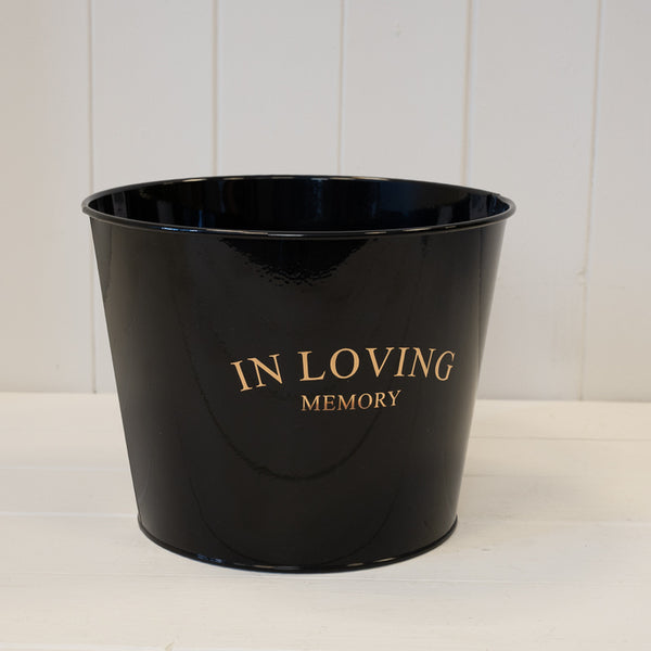 Black Zinc Memorial Planter