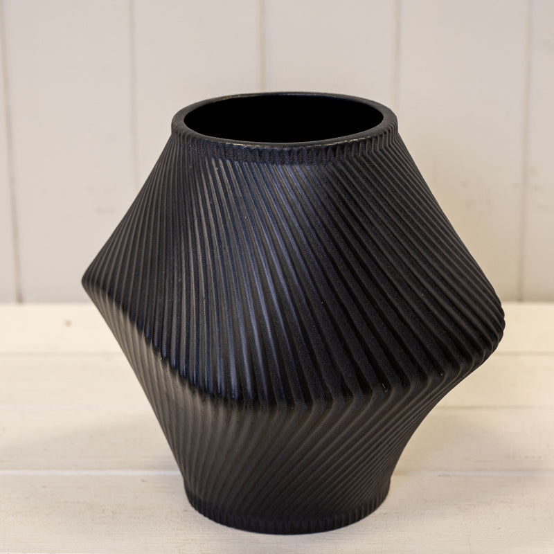 Modern Graphite Sculptural Vase