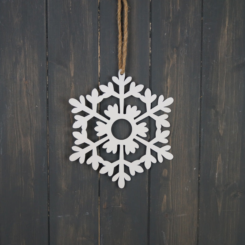 White Metal Snowflake