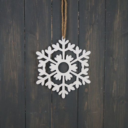 White Metal Snowflake