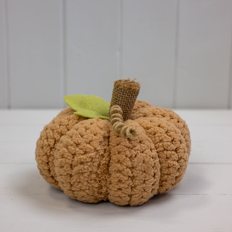 Peach Fabric Pumpkin