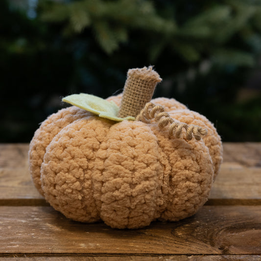Peach Fabric Pumpkin