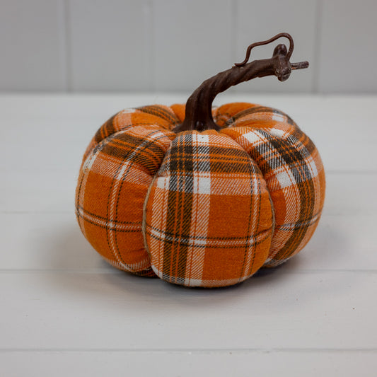 Tartan Soft Fabric Pumpkin