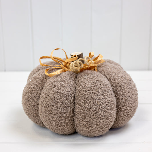 Beige Fabric Pumpkin