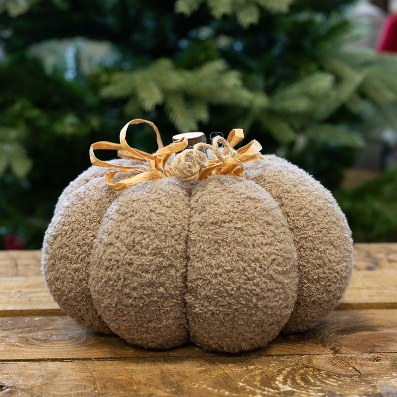 Beige Fabric Pumpkin