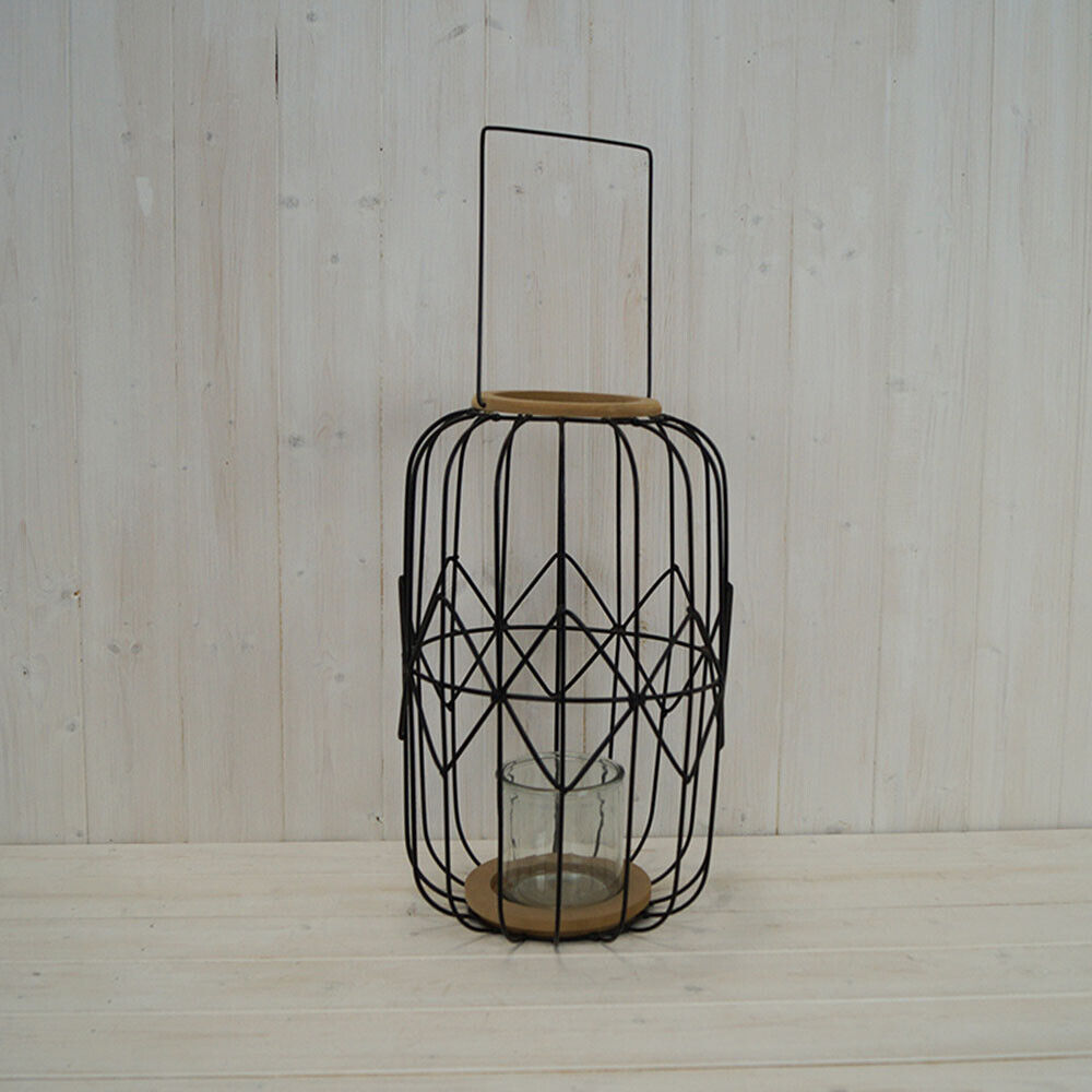 Black Wire Cage Lantern