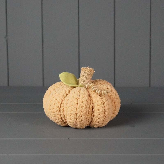 Peach Fabric Pumpkin