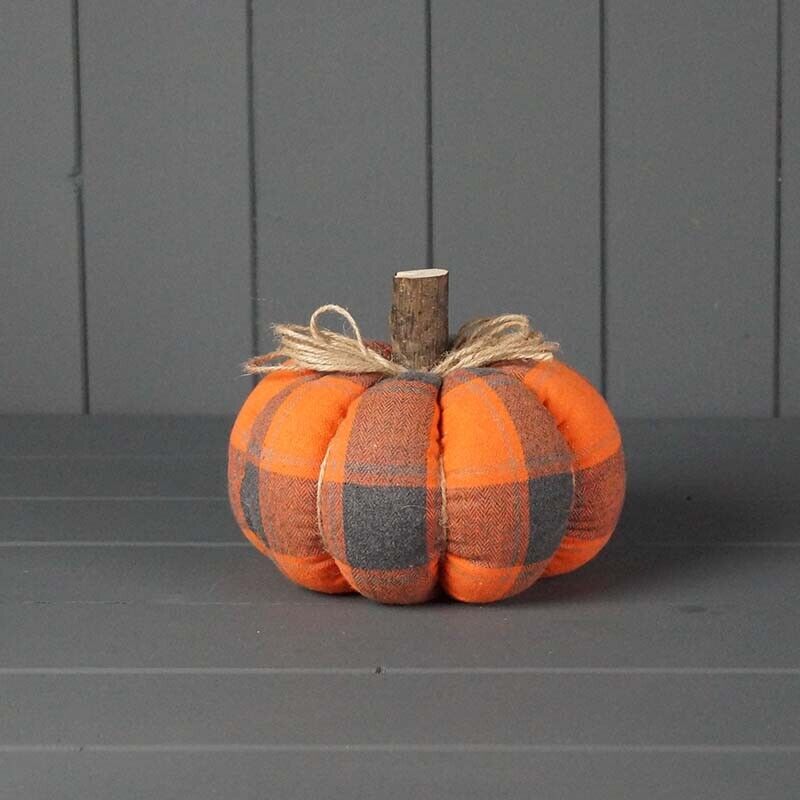 Tartan Fabric Pumpkin