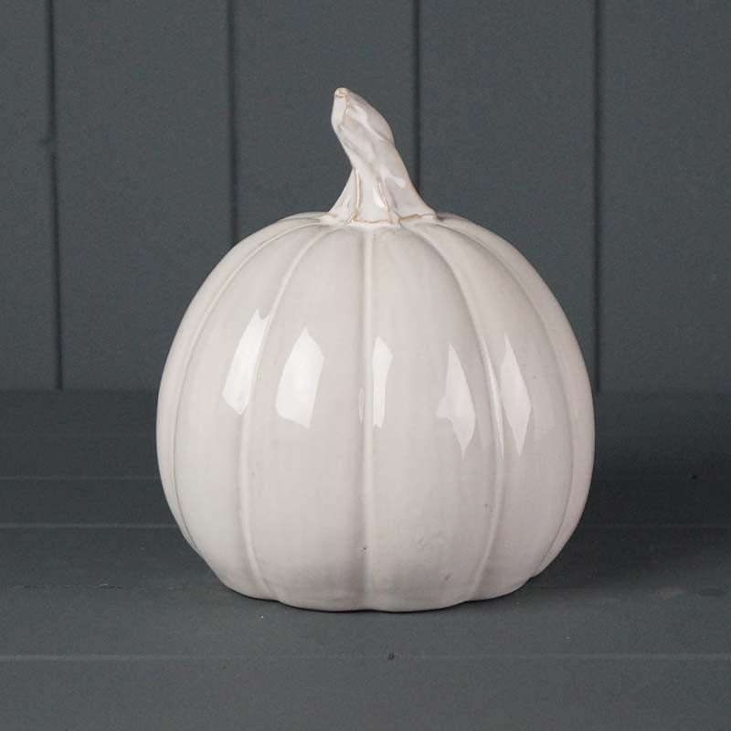 White Ceramic Pumpkin